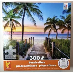Ceaco "Beach Vibes" Jigsaw Puzzle - 300 Pieces (24" x 18") vn